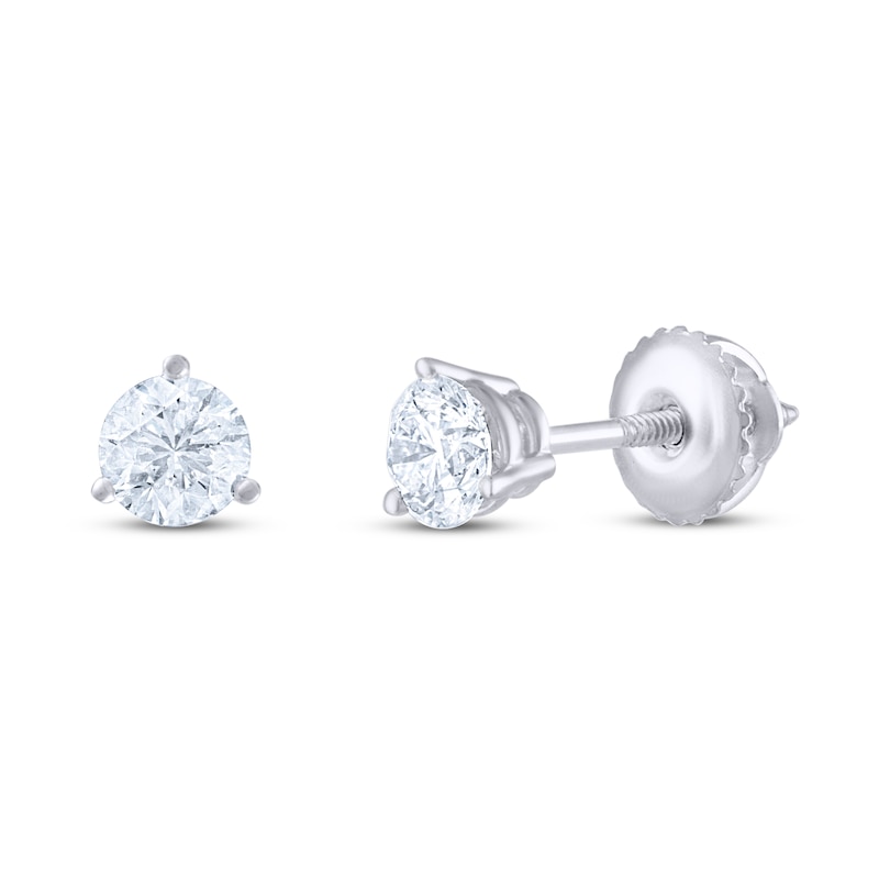 THE LEO Diamond Earrings 3/4 ct tw Round-cut 14K White Gold (I/I1)