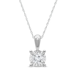 Radiant Reflections 1/4 ct tw Diamonds 10K White Gold Necklace 18" (J/I3)