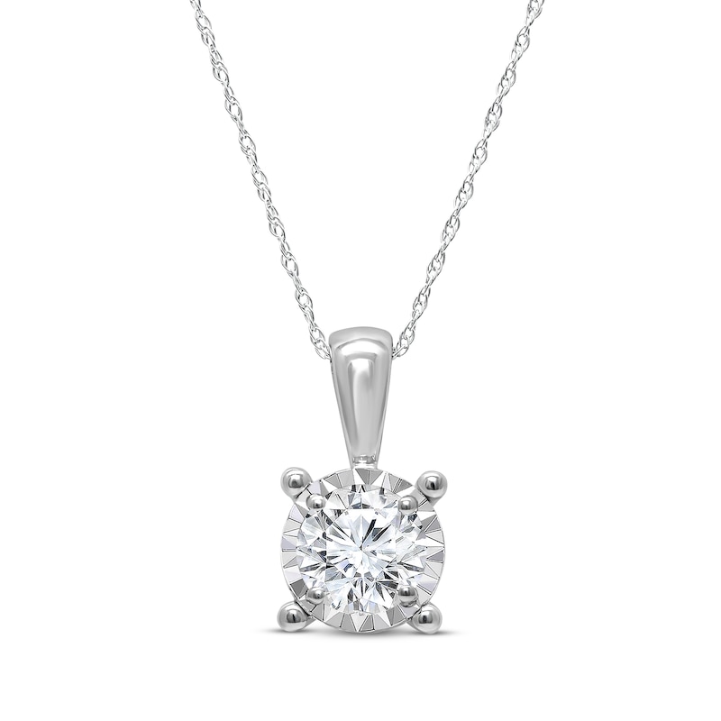 Radiant Reflections Diamond Necklace 1/2 ct tw Round-cut 10K White Gold (J/I3)