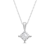 Thumbnail Image 0 of Radiant Reflections Diamond Necklace 1/10 ct tw Princess-Cut Sterling Silver 18" (J/I3)