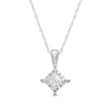 Thumbnail Image 1 of Radiant Reflections Diamond Necklace 1/10 ct tw Princess-Cut Sterling Silver 18" (J/I3)