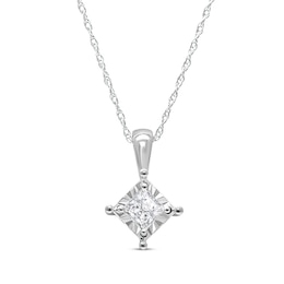 Radiant Reflections Diamond Necklace 1/10 ct tw Princess-Cut Sterling Silver 18&quot; (J/I3)