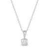 Thumbnail Image 1 of Solitaire Diamond Necklace 1/2 ct tw Round-cut 14K White Gold 18" (I/I2)