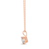 Thumbnail Image 2 of Solitaire Diamond Necklace 1 ct tw Round-cut 14K Rose Gold 18" (I/I2)