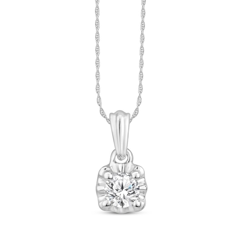 Main Image 2 of Diamond Solitaire Boxed Set 1/2 ct tw Sterling Silver (J/I3)