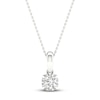 Thumbnail Image 0 of Diamond Solitaire Necklace 1/10 ct tw Round-cut 10K White Gold 18" (I/I3)