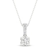 Thumbnail Image 0 of Diamond Solitaire Necklace 1/3 ct tw Round-cut 10K White Gold 18" (I/I3)