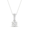 Thumbnail Image 1 of Diamond Solitaire Necklace 1/3 ct tw Round-cut 10K White Gold 18" (I/I3)