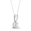 Thumbnail Image 1 of Diamond Solitaire Necklace 1/3 ct tw Round-cut 10K White Gold 18" (I/I3)