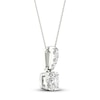 Thumbnail Image 2 of Diamond Solitaire Necklace 1/3 ct tw Round-cut 10K White Gold 18" (I/I3)