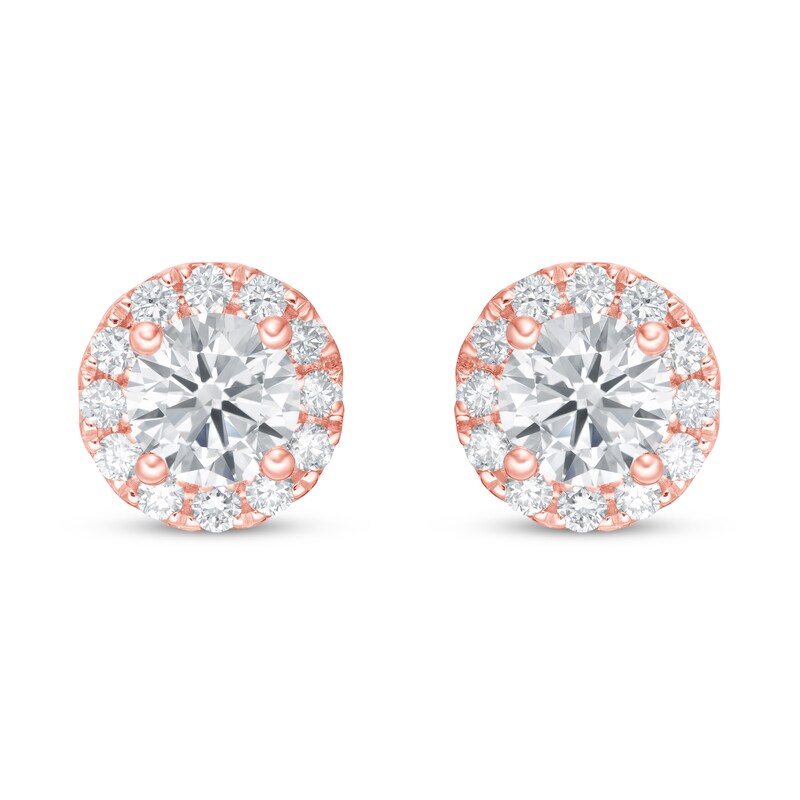 Main Image 3 of KAY Lab-Grown Diamonds Stud Earrings 1 ct tw 14K Rose Gold (F/VS2)