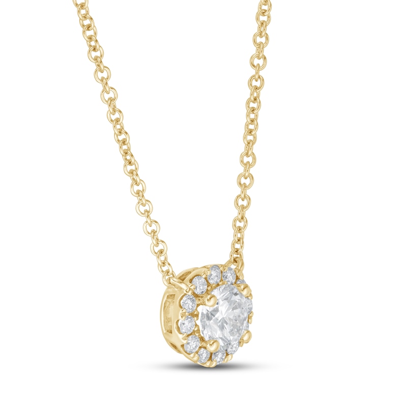 Main Image 2 of KAY Lab-Grown Diamonds Necklace 1/2 ct tw 14K Yellow Gold 19" (F/VS2)