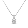 Thumbnail Image 1 of GSI Solitaire Diamond Necklace 1/3 ct tw Round-cut 14K White Gold 18" (I/I1)