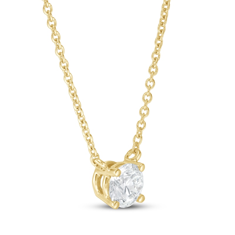 Main Image 2 of KAY Lab-Grown Diamonds Necklace 1/2 ct tw 14K Yellow Gold 19" (F/SI2)