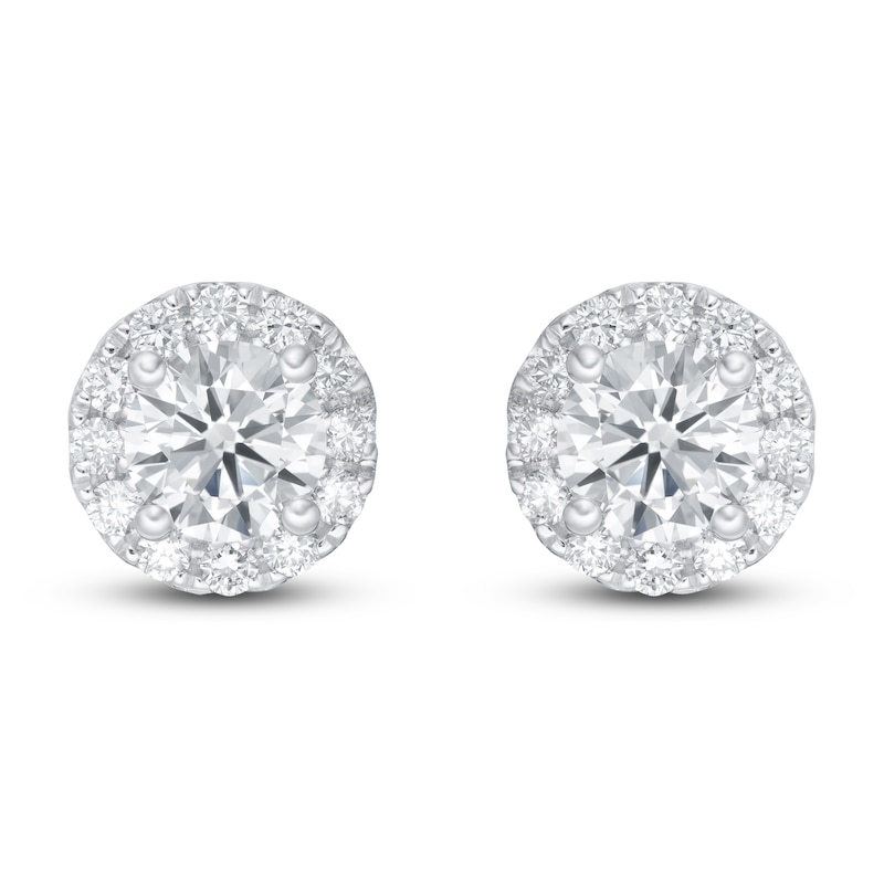 Lab-Created Diamonds by KAY Stud Earrings 1 ct tw 14K White Gold (F/SI2)