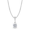 Thumbnail Image 1 of Diamond Solitaire Necklace 1/4 ct tw Round-cut 14K White Gold 18" (J/I2)