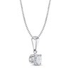 Thumbnail Image 2 of Diamond Solitaire Necklace 1/4 ct tw Round-cut 14K White Gold 18" (J/I2)