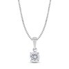 Thumbnail Image 1 of Diamond Solitaire Necklace 1/2 ct tw Round-cut 14K White Gold 18" (J/I2)