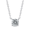 Thumbnail Image 0 of Lab-Created Diamonds by KAY Solitaire Diamond Necklace 1/2 ct tw Round-cut 14K White Gold 19" (F/VS2)
