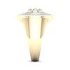 Men's Multi-Diamond Center Signet Ring 1 ct tw Round & Baguette-cut 10K Yellow Gold