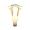 Thumbnail Image 2 of Men's Multi-Diamond Center Signet Ring 1 ct tw Round & Baguette-cut 10K Yellow Gold