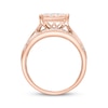 Multi-Diamond Center Vintage Style Engagement Ring 1-1/5 ct tw 14K Rose Gold