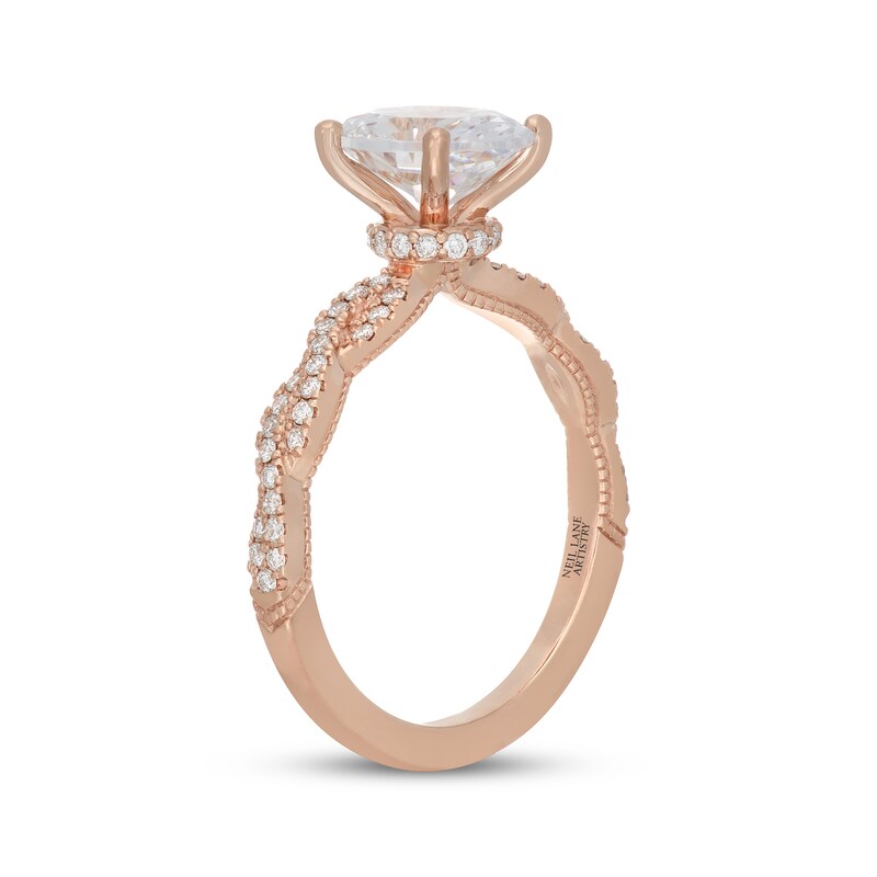 Main Image 2 of Neil Lane Artistry Oval-Cut Lab-Grown Diamond Engagement Ring 1-3/4 ct tw 14K Rose Gold