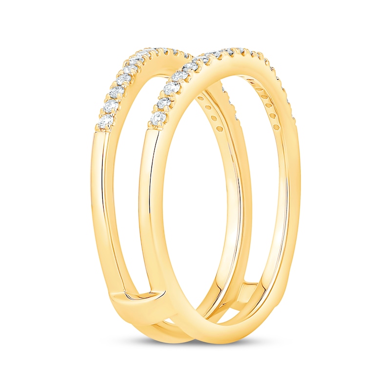Main Image 2 of Adore Round-Cut Diamond Contoured Enhancer Ring 1/4 ct tw 14K Yellow Gold