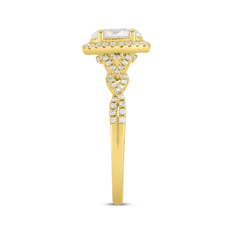 Main Image 2 of Oval-Cut Diamond Engagement Ring 1 ct tw 14K Yellow Gold