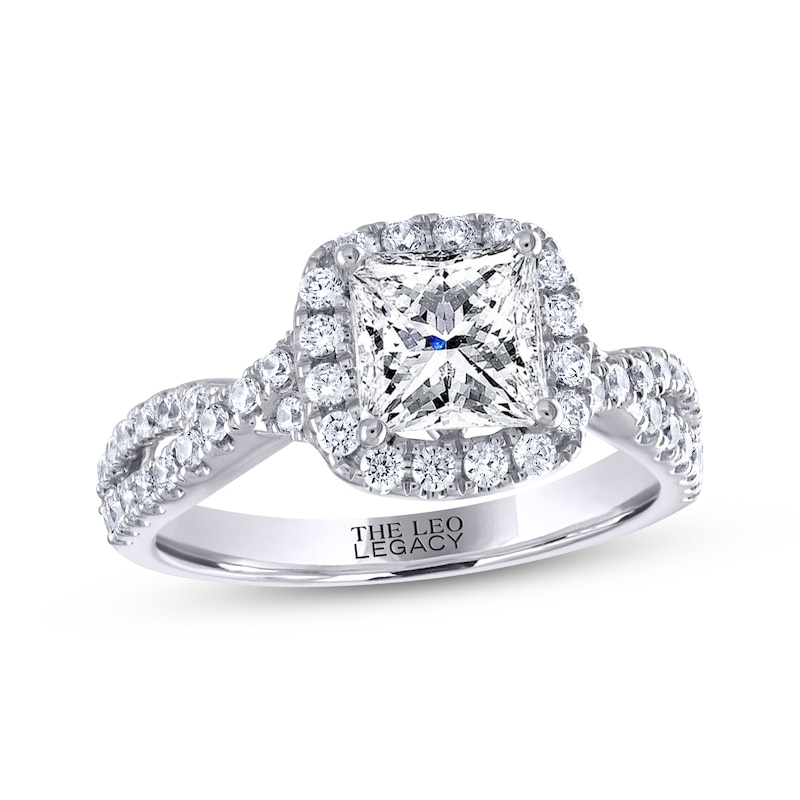 Main Image 1 of THE LEO Legacy Lab-Grown Diamond Princess-Cut Engagement Ring 2 ct tw 14K White Gold