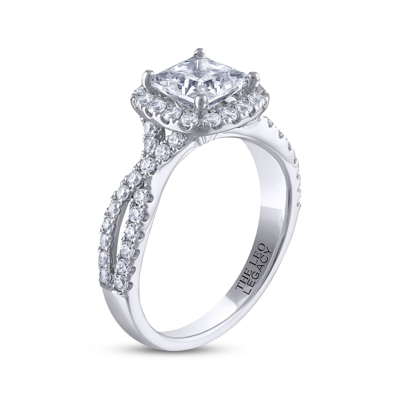 Main Image 2 of THE LEO Legacy Lab-Grown Diamond Princess-Cut Engagement Ring 2 ct tw 14K White Gold