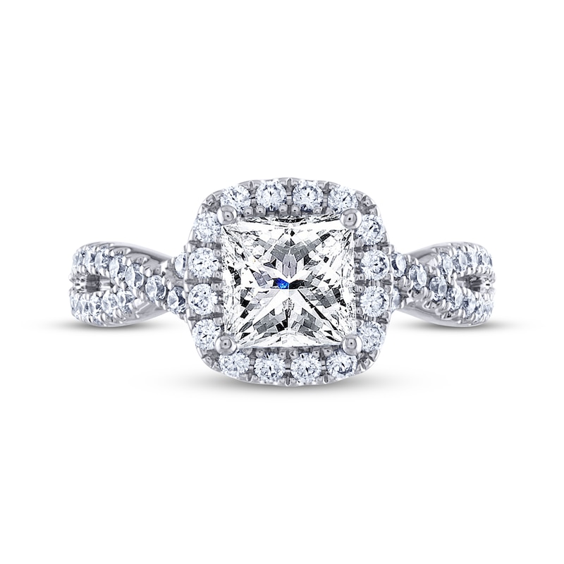Main Image 3 of THE LEO Legacy Lab-Grown Diamond Princess-Cut Engagement Ring 2 ct tw 14K White Gold