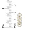 Thumbnail Image 4 of Diamond Chain Link Oval Hoop Earrings 1/2 ct tw 10K Yellow Gold