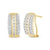 Thumbnail Image 1 of Diamond Three-Row Curve Earrings 1 ct tw 10K Yellow Gold