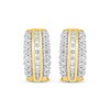 Thumbnail Image 2 of Diamond Three-Row Curve Earrings 1 ct tw 10K Yellow Gold