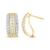 Thumbnail Image 3 of Diamond Three-Row Curve Earrings 1 ct tw 10K Yellow Gold