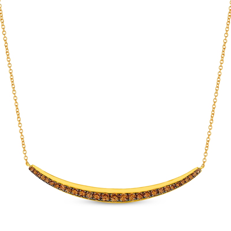 Le Vian Diamond Smile Necklace 3/4 ct tw 14K Honey Gold 18.75"