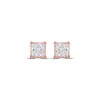 Thumbnail Image 2 of KAY Lab-Grown Diamonds Princess-Cut Solitaire Stud Earrings 1/2 ct tw 14K Rose Gold (F/VS2)