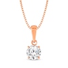 Thumbnail Image 0 of Round-Cut Diamond Solitaire Necklace 1/2 ct tw 14K Rose 18" (J/I2)