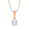 Thumbnail Image 1 of Round-Cut Diamond Solitaire Necklace 1/2 ct tw 14K Rose 18" (J/I2)