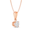 Thumbnail Image 1 of Round-Cut Diamond Solitaire Necklace 1/2 ct tw 14K Rose 18" (J/I2)