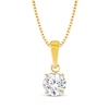 Thumbnail Image 0 of Round-Cut Diamond Solitaire Necklace 1/2 ct tw 14K Yellow Gold 18" (J/I2)