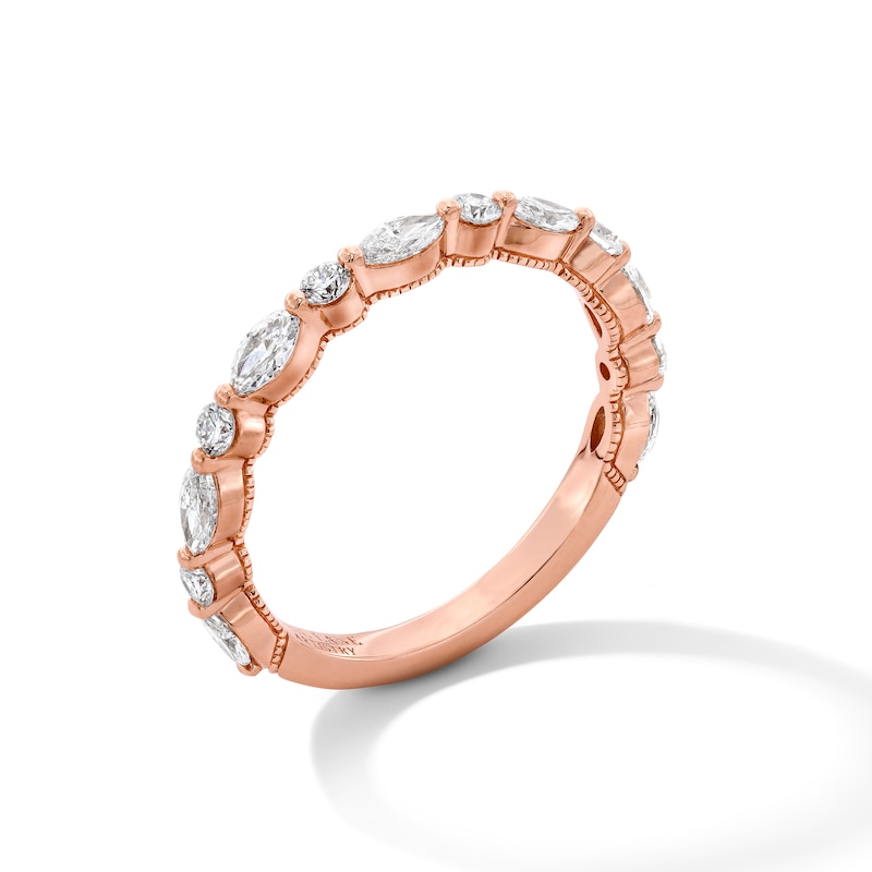 Main Image 3 of Neil Lane Artistry Marquise & Round-Cut Lab-Grown Diamond Anniversary Ring 3/4 ct tw 14K Rose Gold