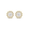 Thumbnail Image 2 of KAY Lab-Grown Diamonds Halo Stud Earrings 1/2 ct tw 14K Yellow Gold
