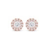 Thumbnail Image 2 of KAY Lab-Grown Diamonds Halo Stud Earrings 1/2 ct tw 14K Rose Gold