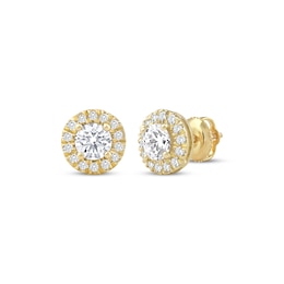 KAY Lab-Grown Diamonds Stud Earrings 1 ct tw 14K Yellow Gold (F/SI2)