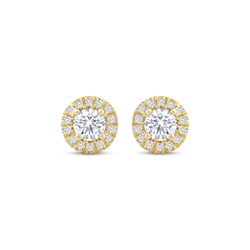 Main Image 2 of KAY Lab-Grown Diamonds Stud Earrings 1 ct tw 14K Yellow Gold (F/SI2)