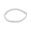 Thumbnail Image 2 of Diamond Double Hearts Adjustable Bracelet 1/2 ct tw 10K White Gold