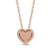 Thumbnail Image 3 of Round-Cut Diamond Solitaire Heart Frame Necklace 1/8 ct tw 10K Rose Gold 18" (I/I3)
