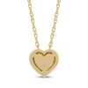 Thumbnail Image 3 of Round-Cut Diamond Solitaire Heart Frame Necklace 1/8 ct tw 10K Yellow Gold 18" (I/I3)